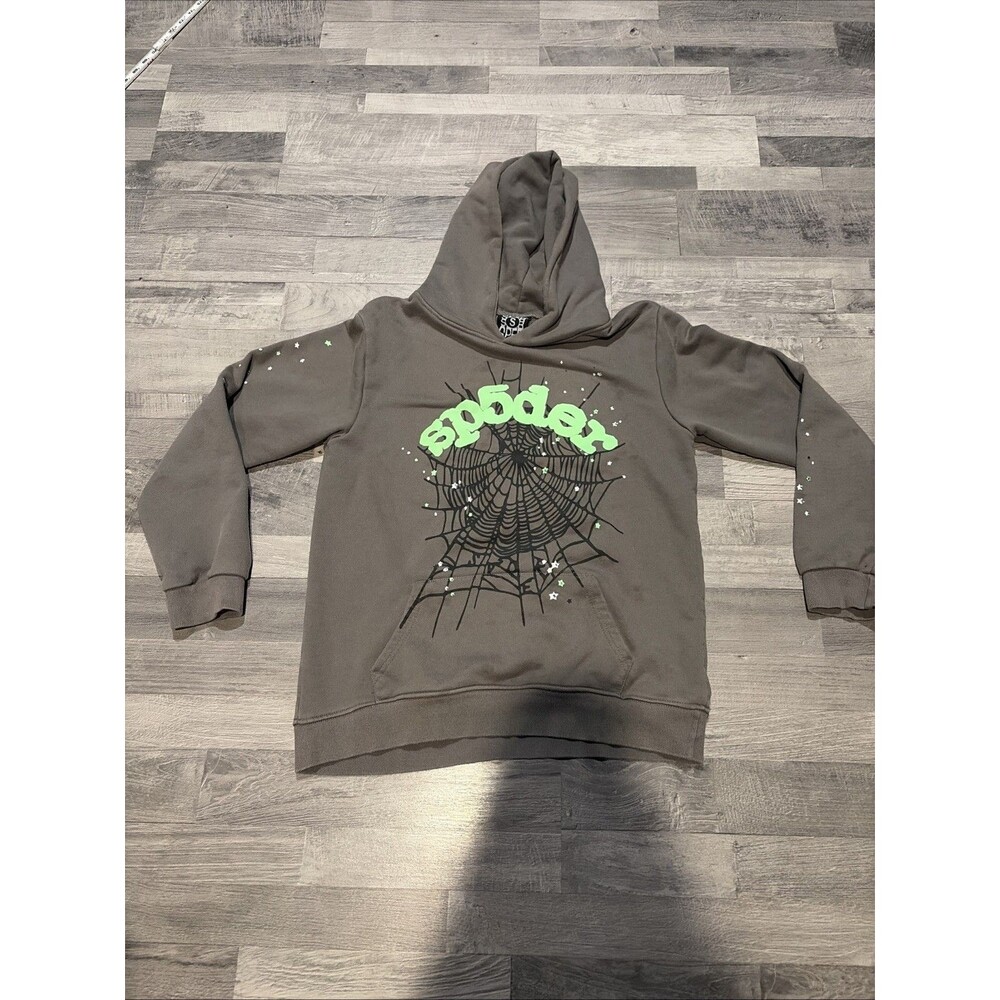 Sp5der Punk V2 Men’s Hoodie Slate Grey Used Size Small